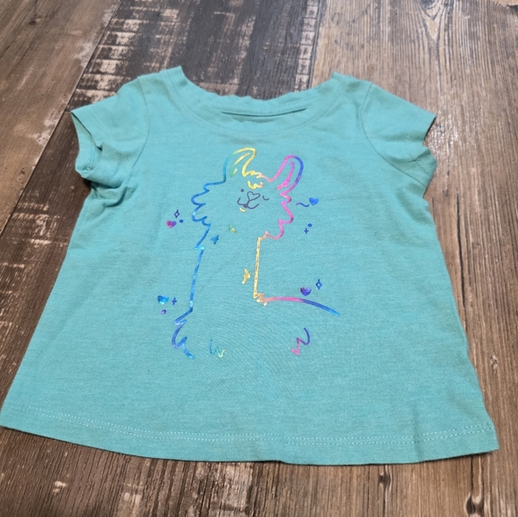 Cat & Jack Aqua Llama Kids T-Shirt - Picture 1 of 6